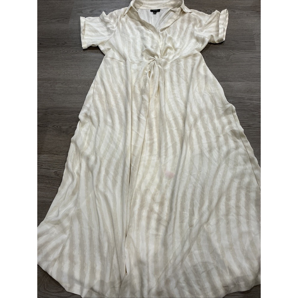 Alfani Women's Beige Twisted Maxi Dress - Size 16W - Beige